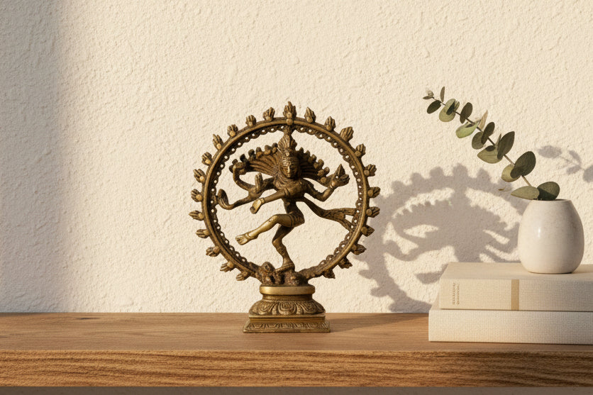 Burnished Golden Brass Shiva Nataraja