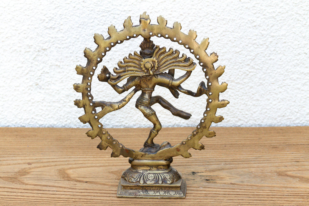 Burnished Golden Brass Shiva Nataraja