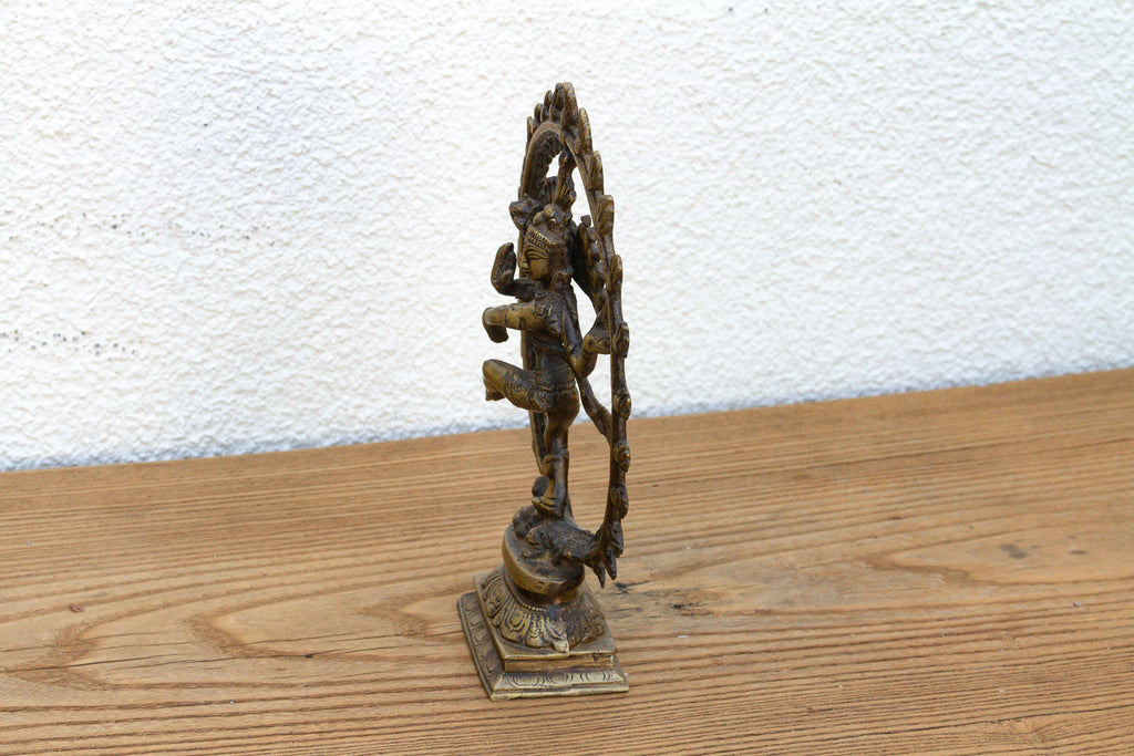Burnished Golden Brass Shiva Nataraja