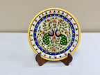 Hand Painted Marble Decorative Plates - 9 Inches