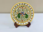 Hand Painted Marble Decorative Plates - 9 Inches