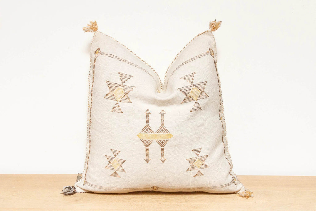 Marrakech Souks Moroccan Cactus Silk Pillow by DE-COR | Globally Inspired