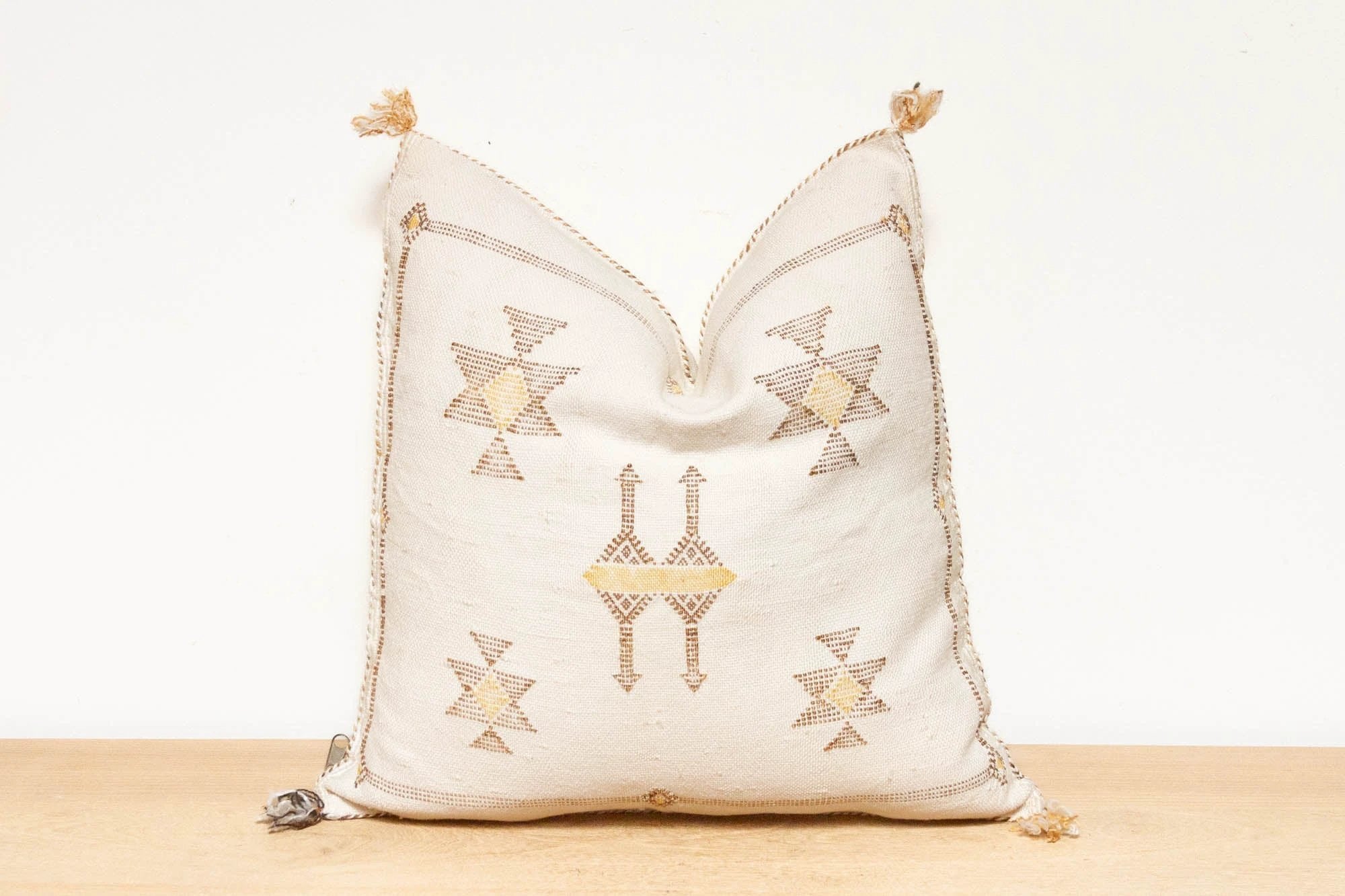 Marrakech Souks Moroccan Cactus Silk Pillow by DE-COR | Globally Inspired