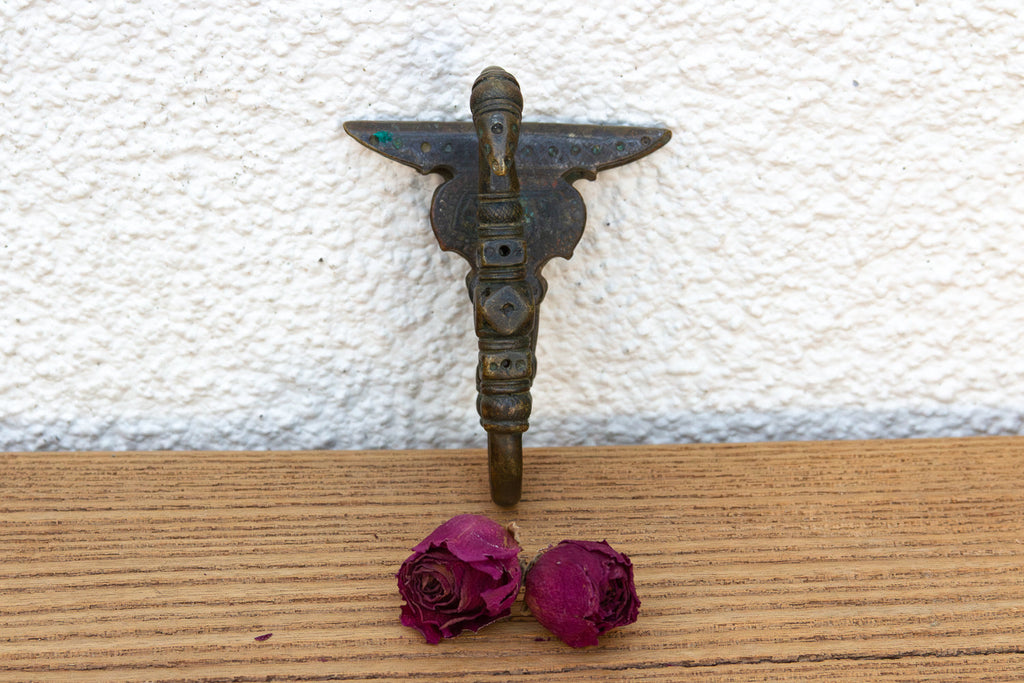 Ancient Patinated Bronze Indian Hook