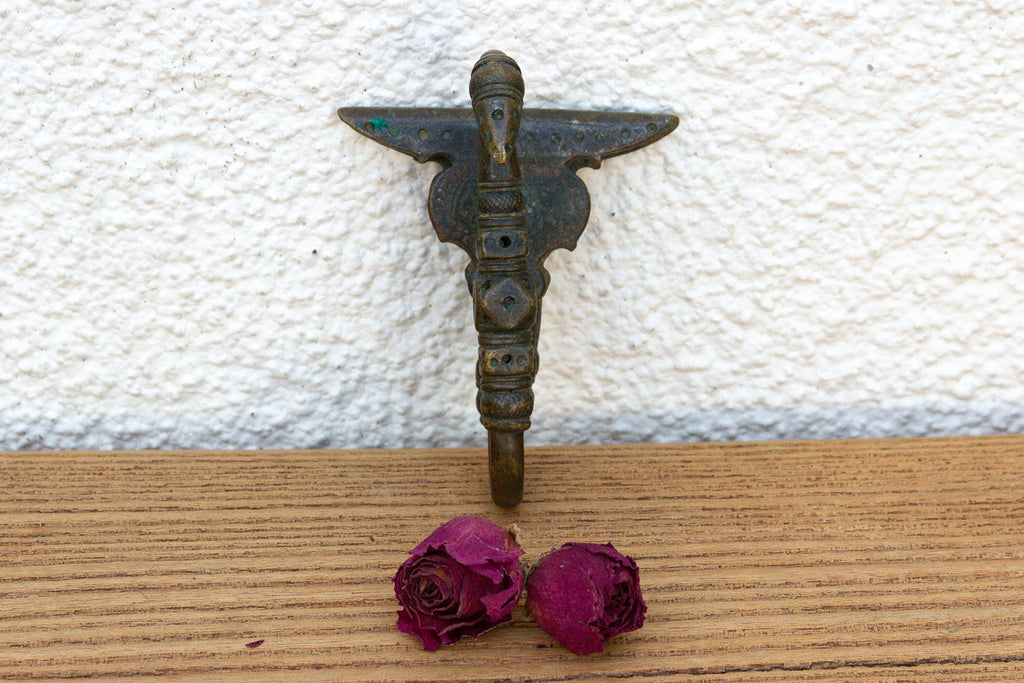 Ancient Patinated Bronze Indian Hook