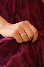 Freshwater Pearl Stretch Ring by Rose & Clay