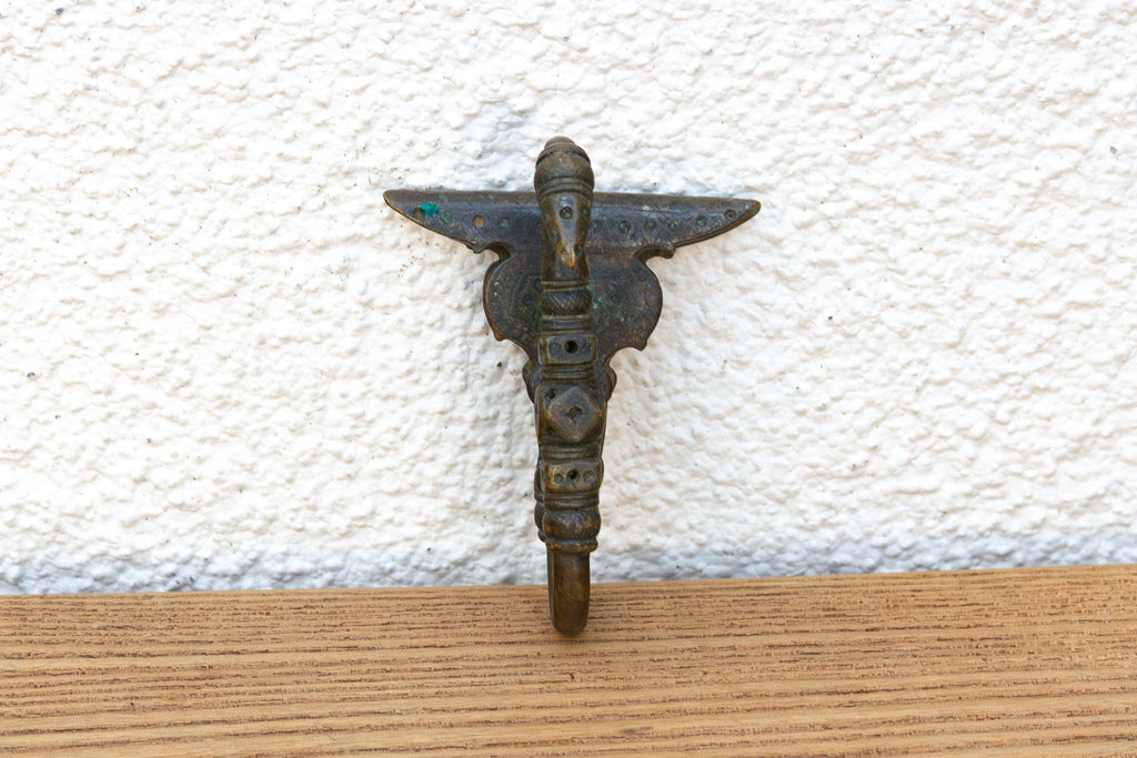 Ancient Patinated Bronze Indian Hook