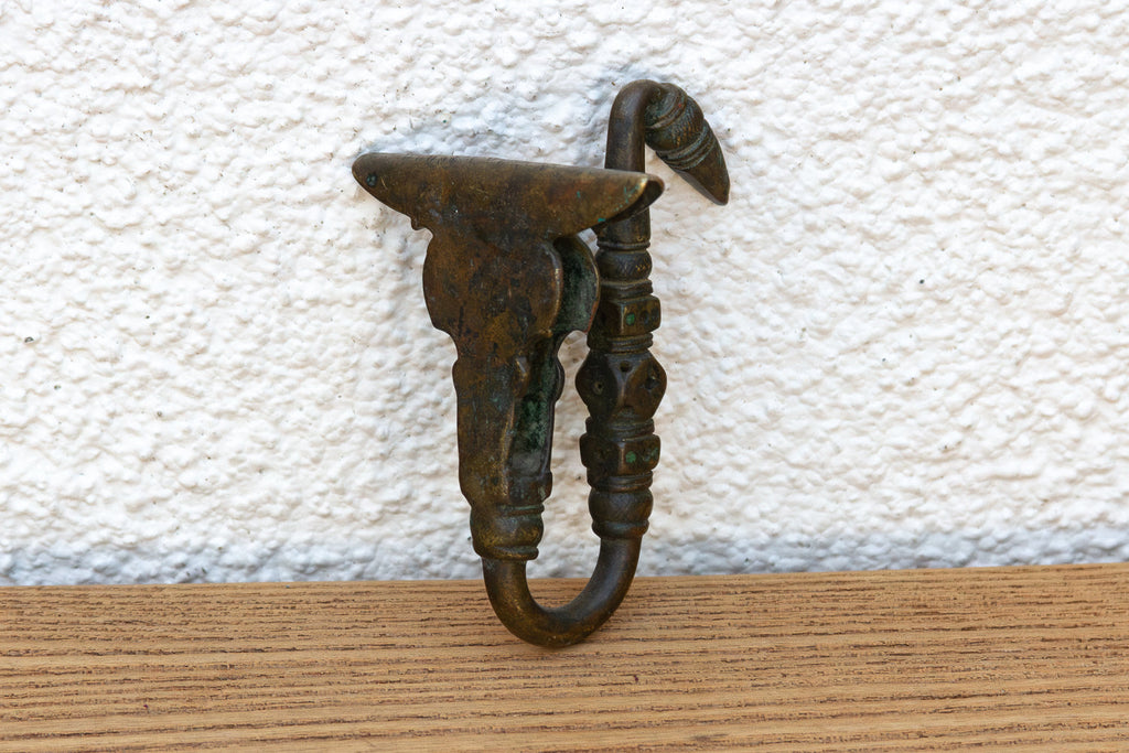 Ancient Patinated Bronze Indian Hook