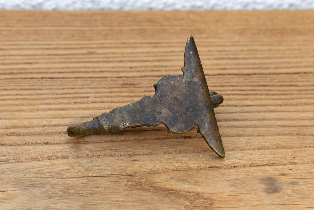 Ancient Patinated Bronze Indian Hook