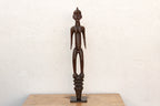 Antique African Carved Wood Mumuye Figure on Stand