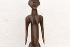 Antique African Carved Wood Mumuye Figure on Stand