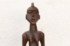Antique African Carved Wood Mumuye Figure on Stand