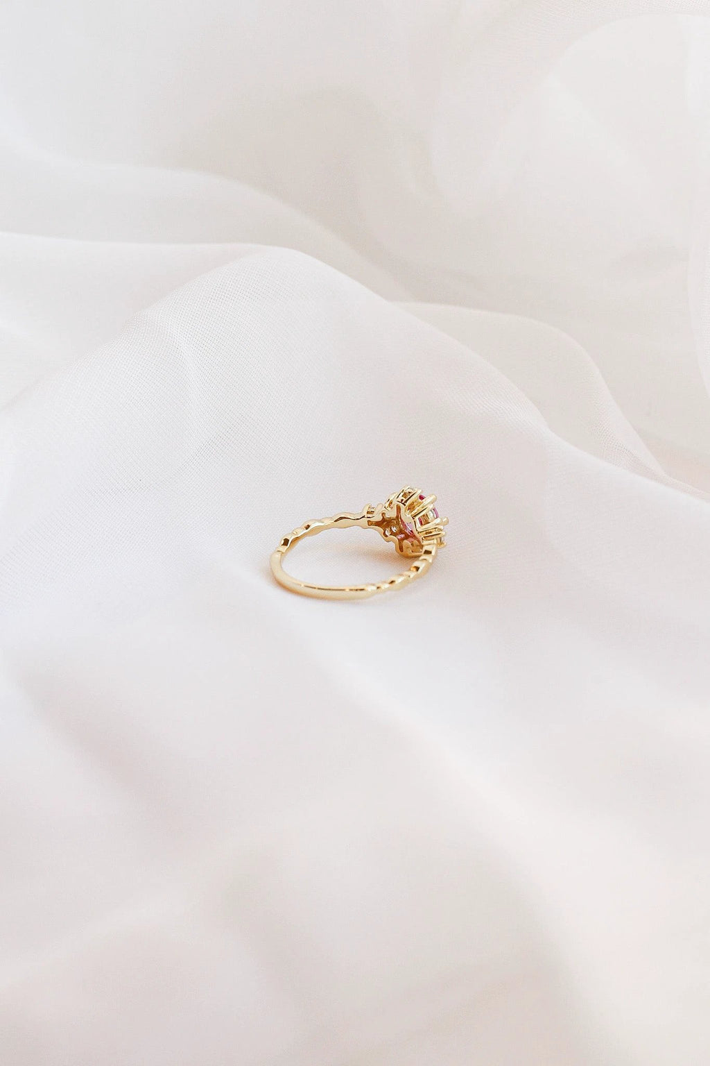 Calliope Ring in Pink Sapphire by Rose & Clay