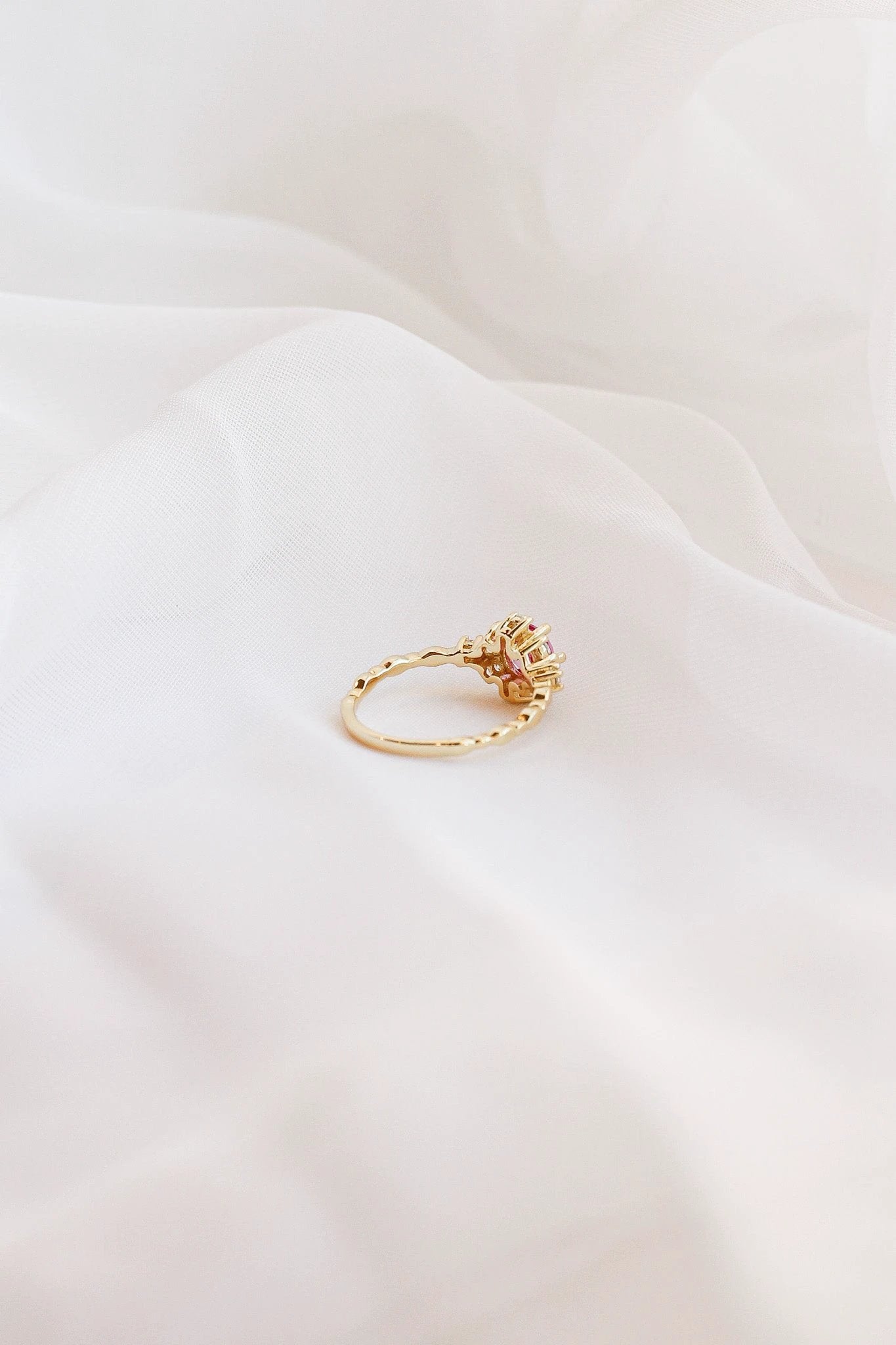 Calliope Ring in Pink Sapphire by Rose & Clay