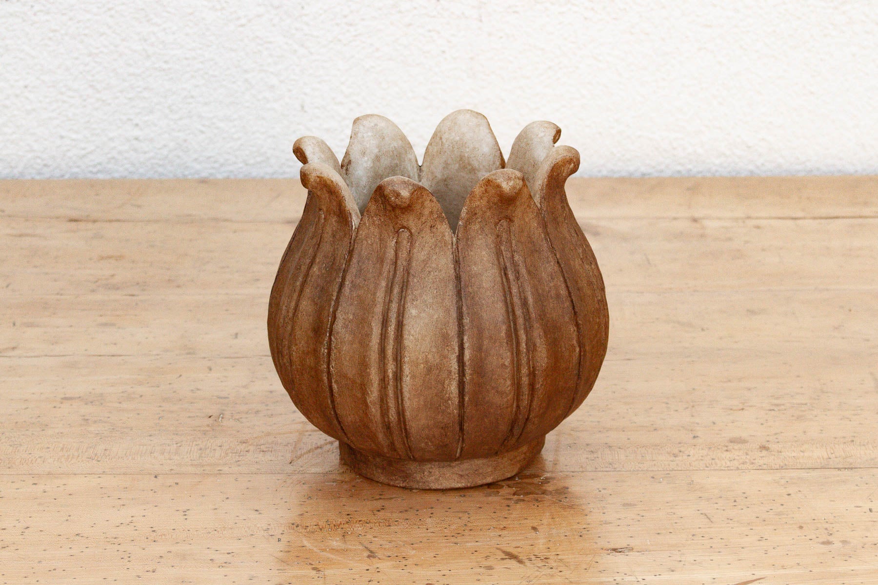 9" Blossoming Lotus Marble Vase