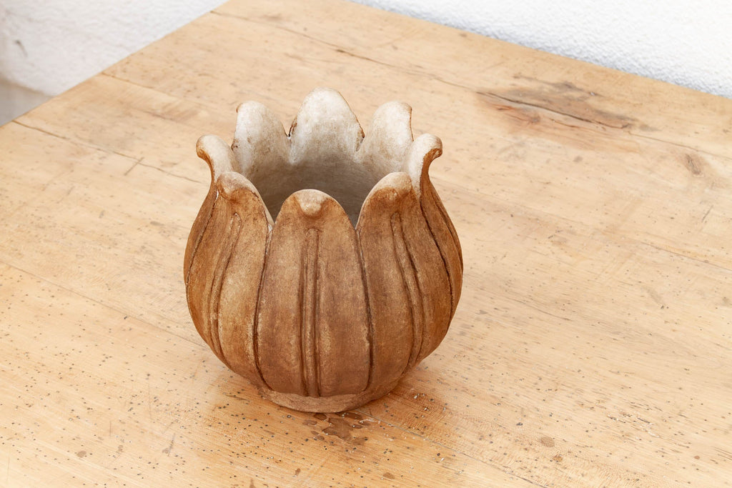 9" Blossoming Lotus Marble Vase