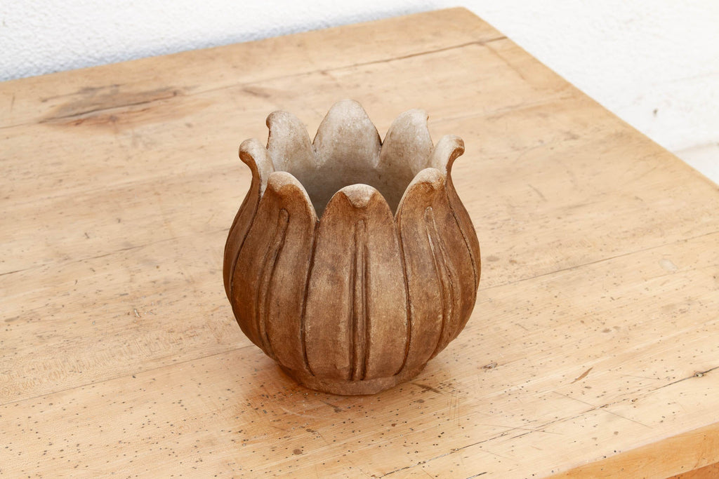 9" Blossoming Lotus Marble Vase