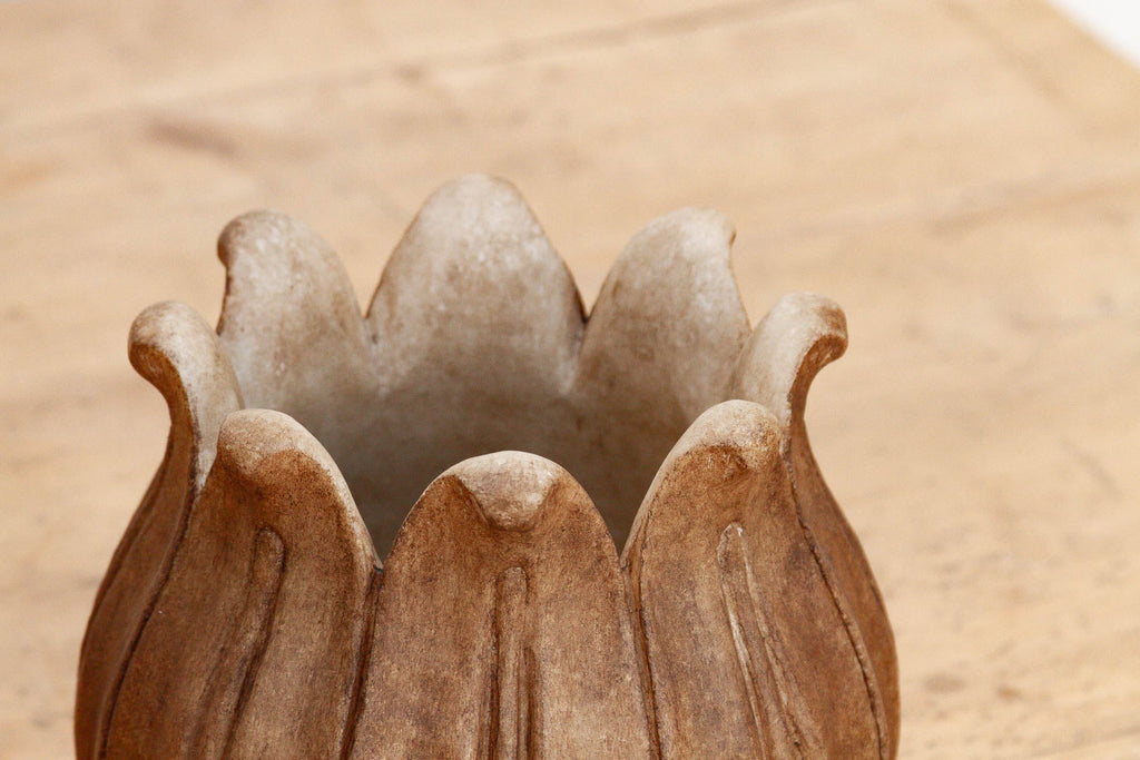 9" Blossoming Lotus Marble Vase