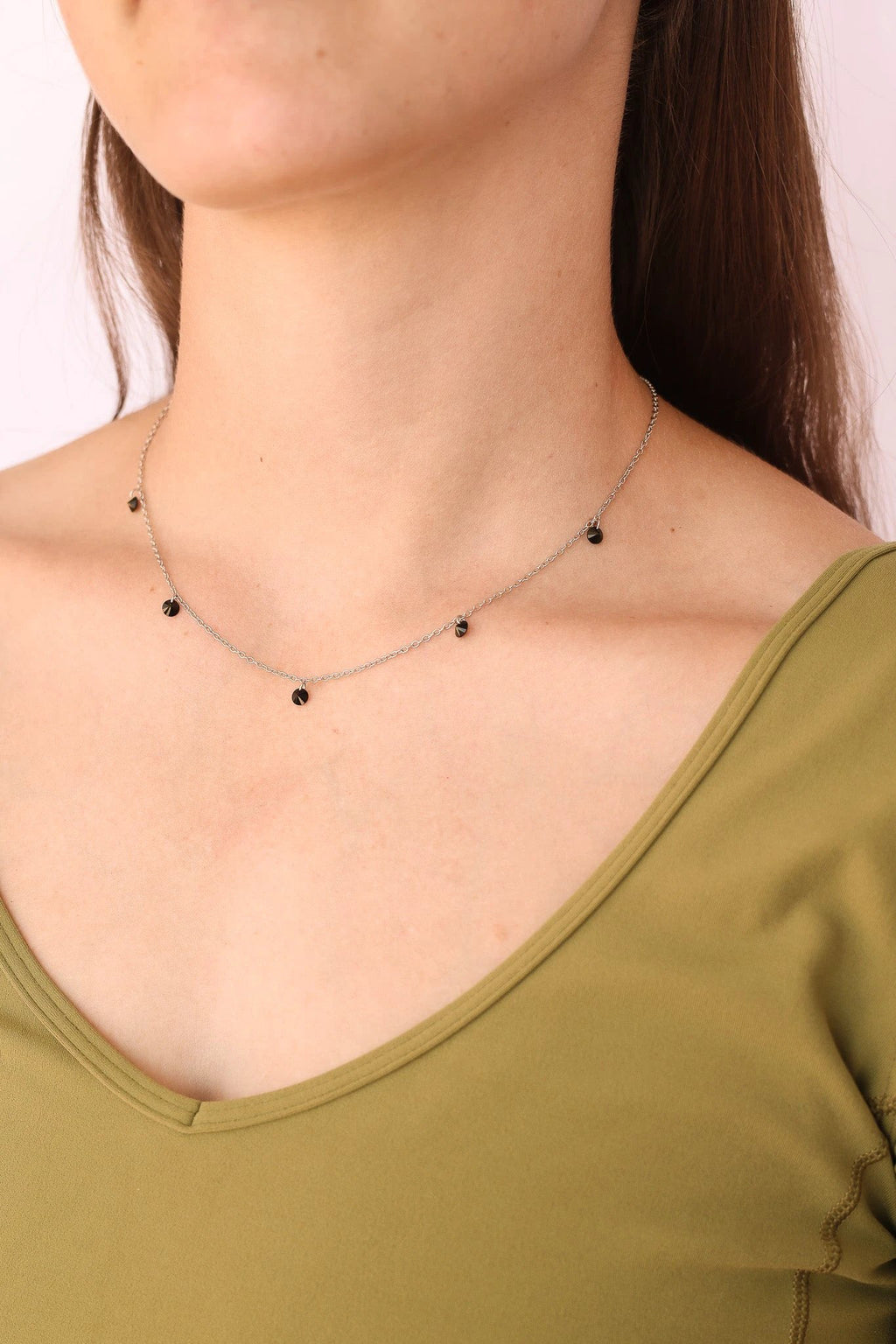 Madison Necklace in Black by Rose & Clay