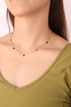 Madison Necklace in Black by Rose & Clay