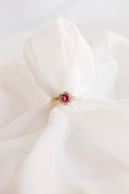 Calliope Ring in Pink Sapphire by Rose & Clay