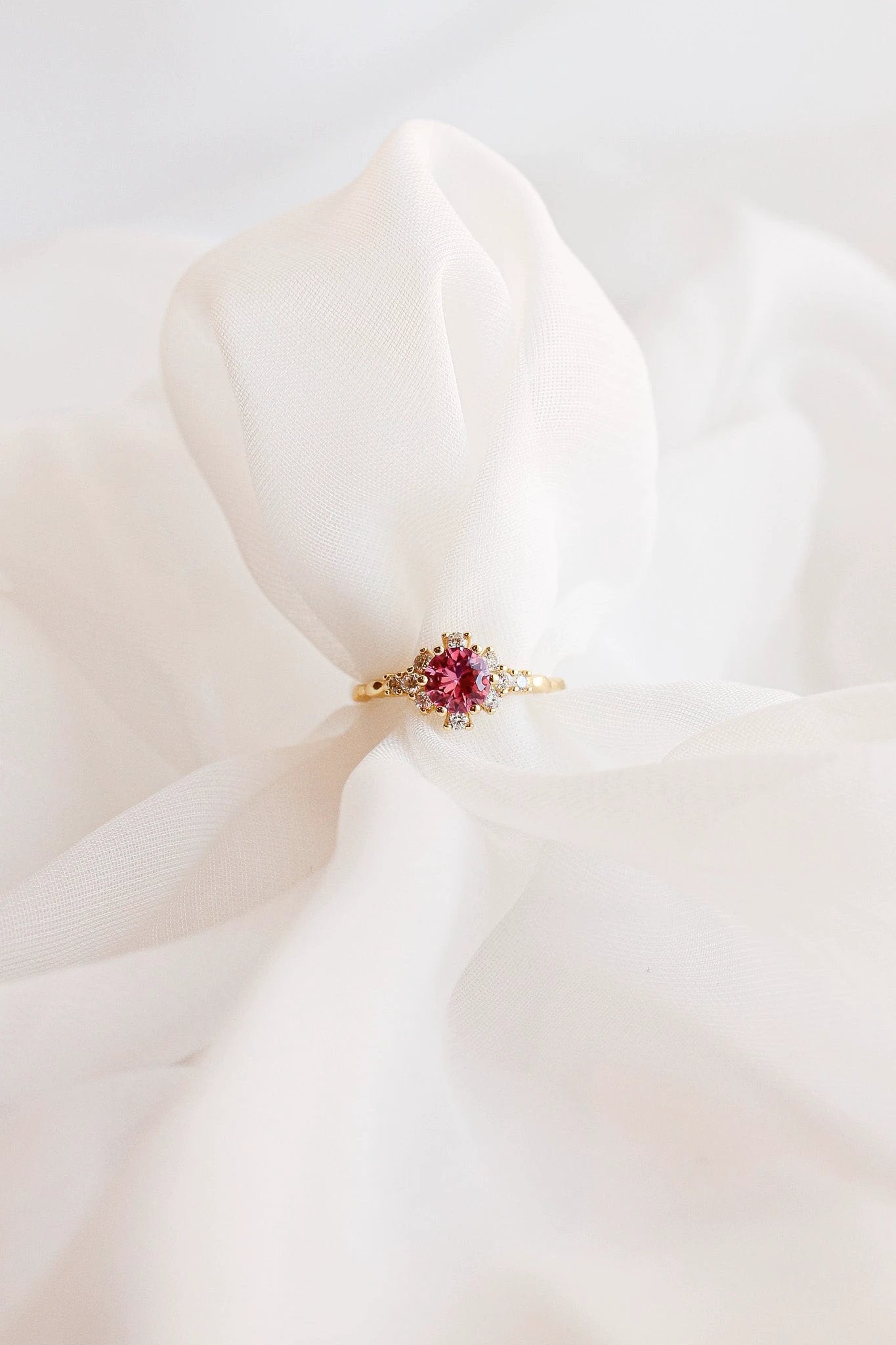 Calliope Ring in Pink Sapphire by Rose & Clay