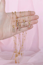 Pearl Initial Necklace by Rose & Clay