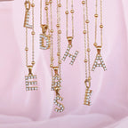 Pearl Initial Necklace by Rose & Clay