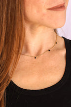 Madison Necklace in Black by Rose & Clay