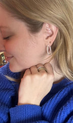 Ellipse Hoop Earrings - Silver by Fair Anita