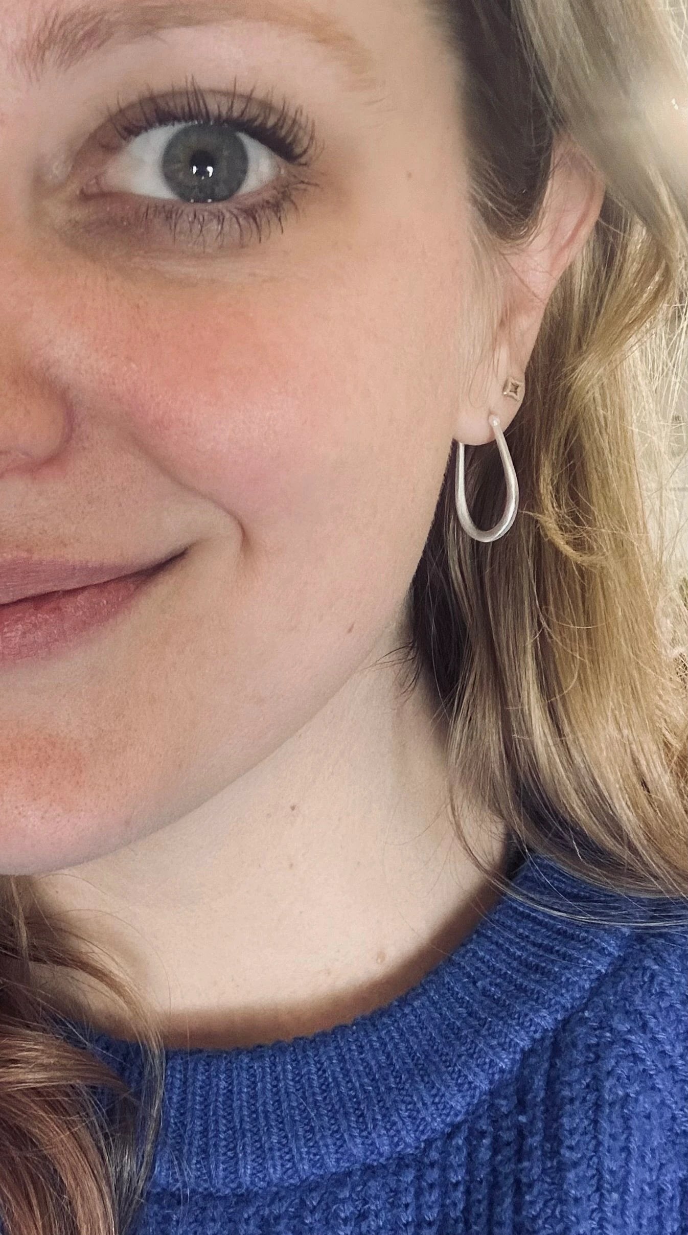 Ellipse Hoop Earrings - Silver by Fair Anita