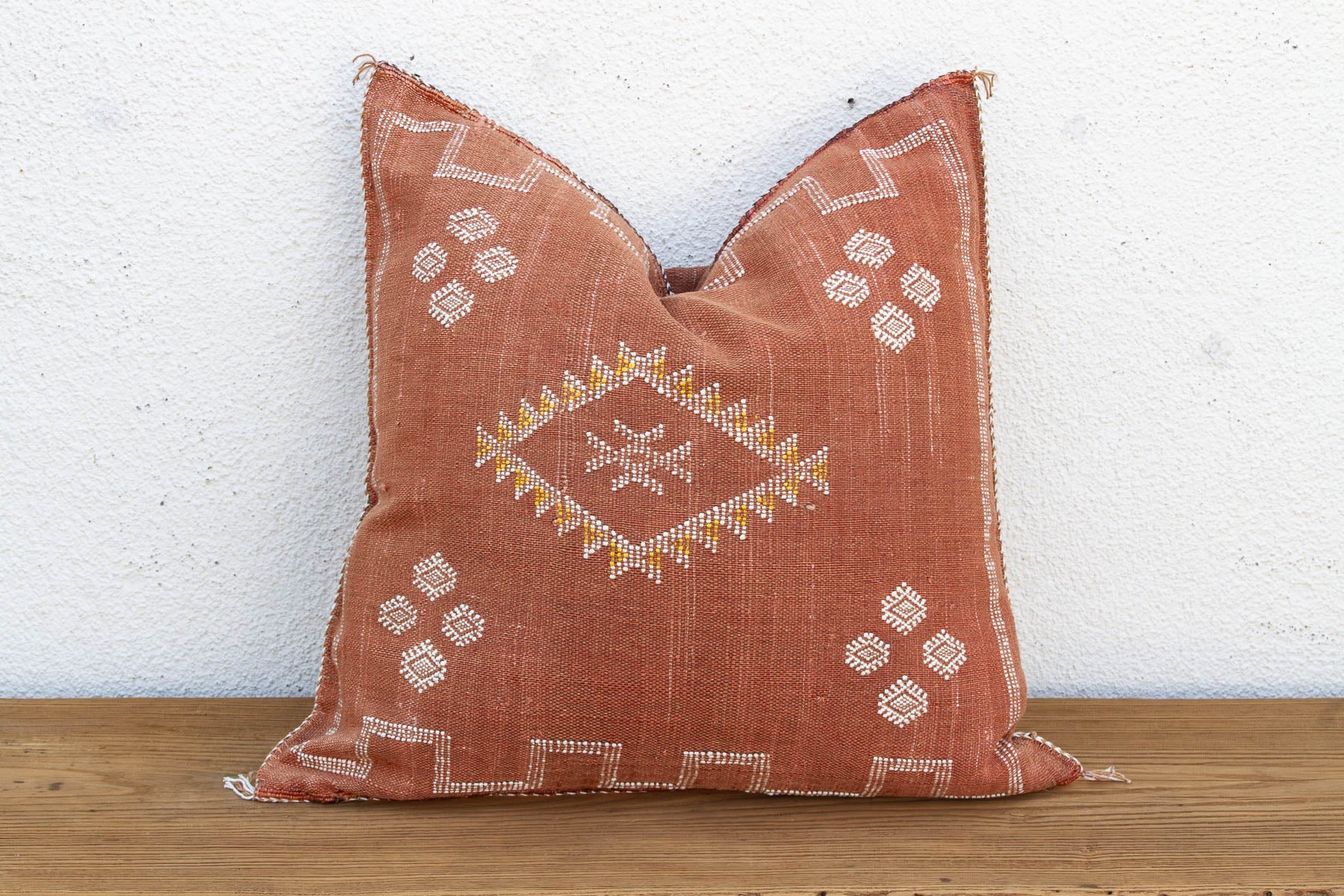 24" Sienna Chevron Moroccan Silk Pillow