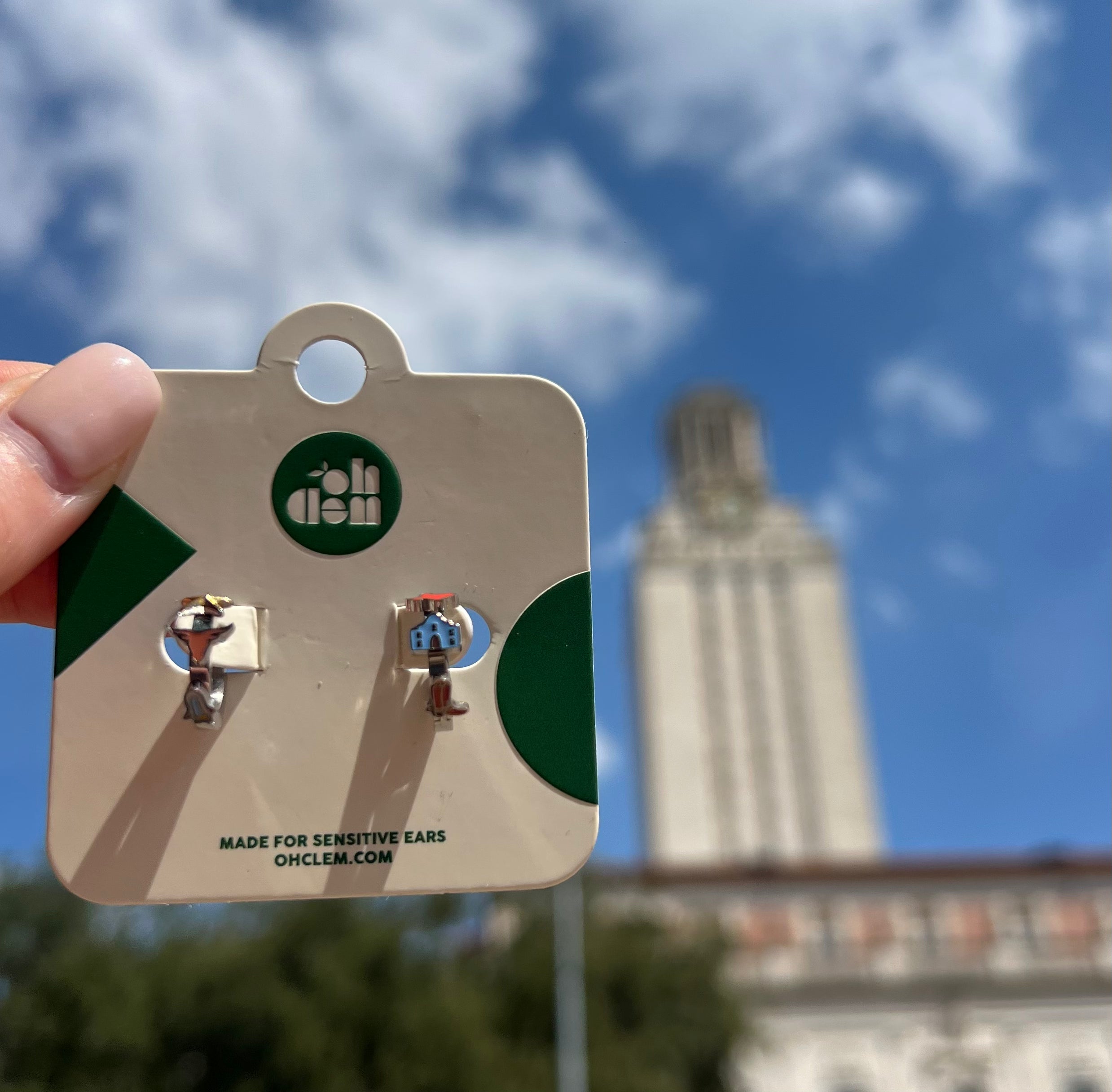 Texas 3D Huggie Hoop Earrings