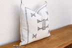 Charcoal Bowtie Cactus Silk Moroccan Pillow