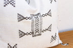Charcoal Bowtie Cactus Silk Moroccan Pillow