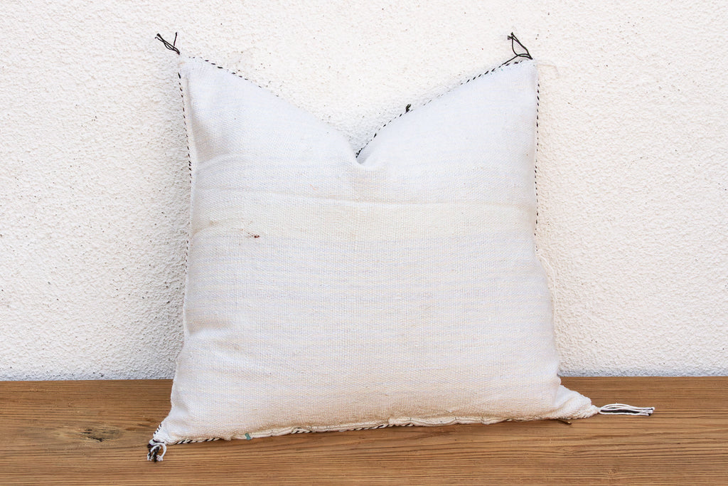 Charcoal Bowtie Cactus Silk Moroccan Pillow