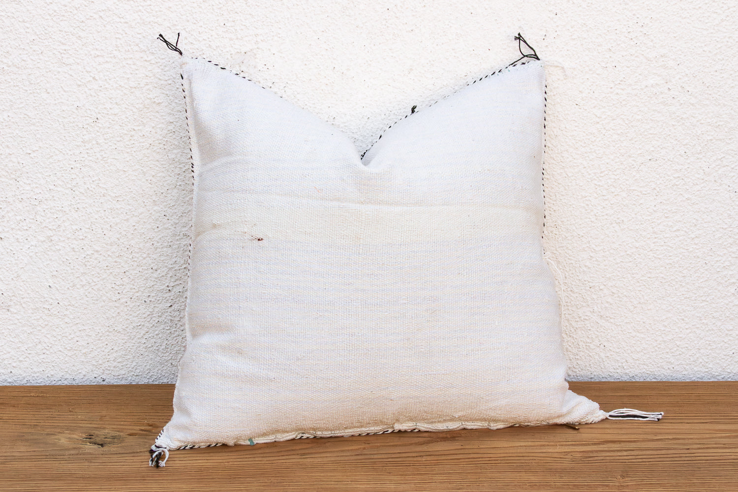 Charcoal Bowtie Cactus Silk Moroccan Pillow