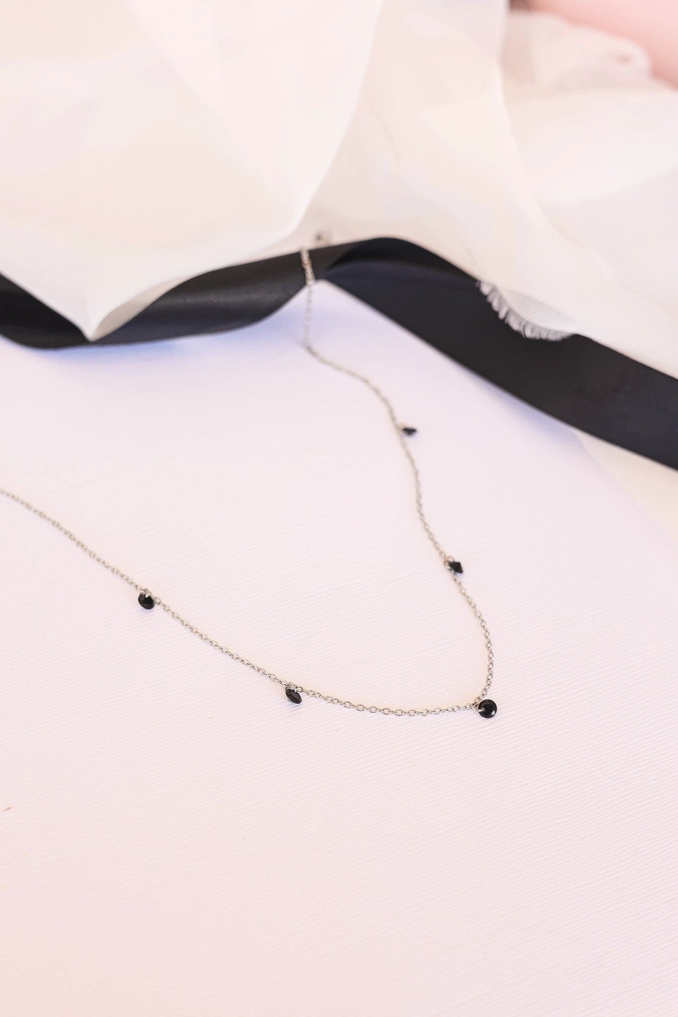 Madison Necklace in Black by Rose & Clay