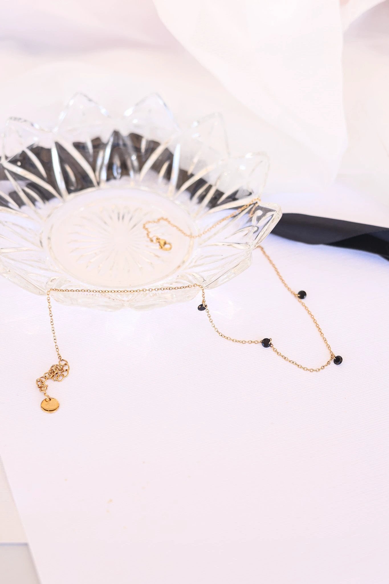 Madison Necklace in Black by Rose & Clay