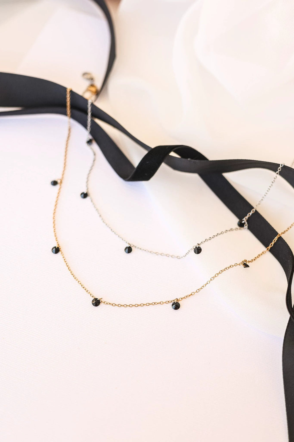 Madison Necklace in Black by Rose & Clay