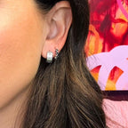 Paisley Super Chunky Huggie Hoop Earrings by Oh Clementine