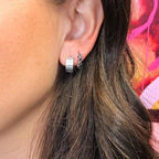Paisley Super Chunky Huggie Hoop Earrings by Oh Clementine