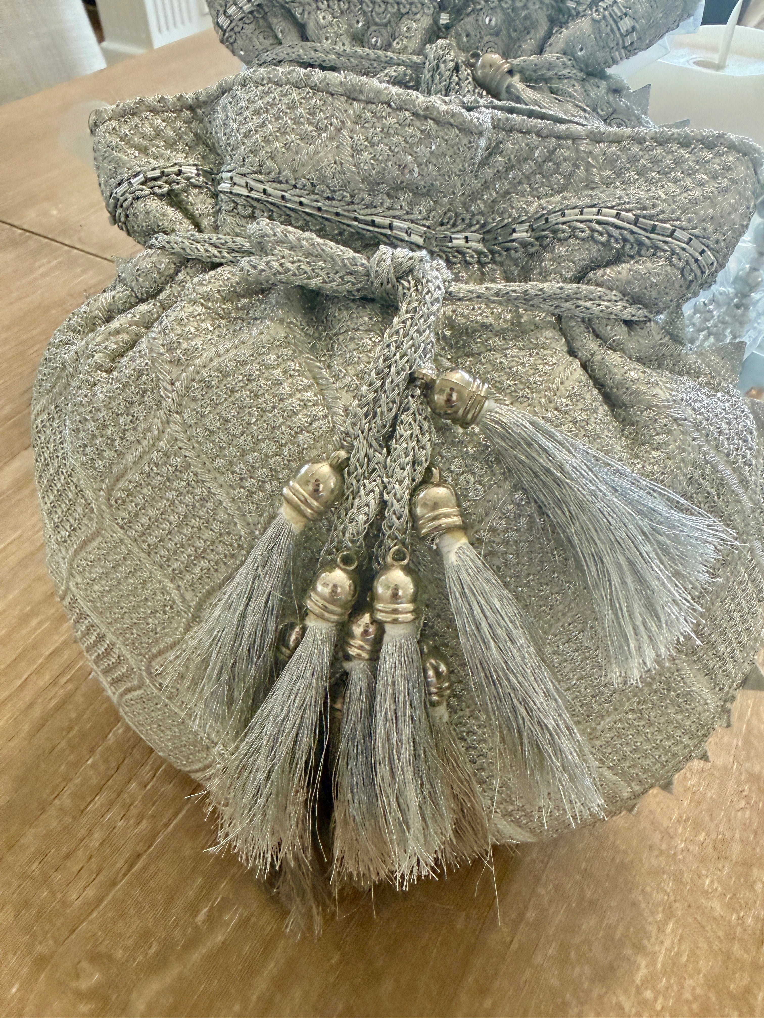 Heavy Sequin Potli Bag with Thread Embroidery