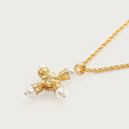 Pearl & Eternity cross Necklace