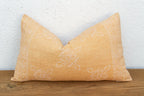 Blockprint Linen Jaipur Lumbar "Sunburst Yellow" Pillow Cover