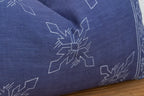 Blockprint Linen Jaipur Lumbar "Indigo" Pillow Cover