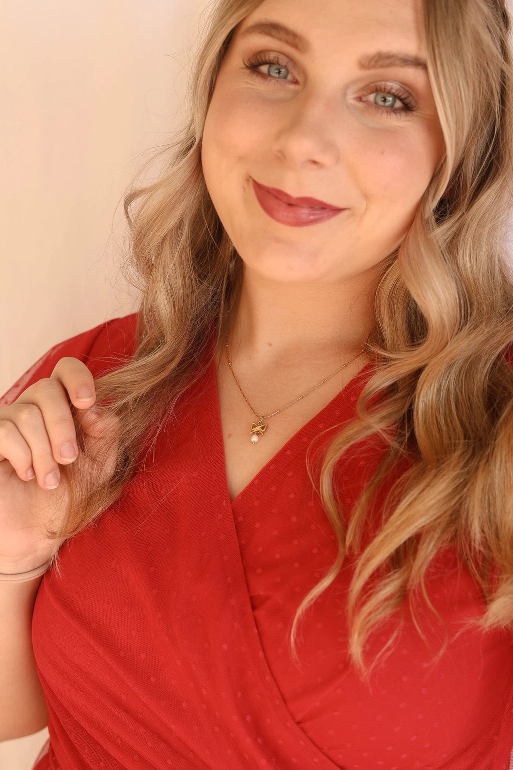 Jane Bow Necklace by Rose & Clay