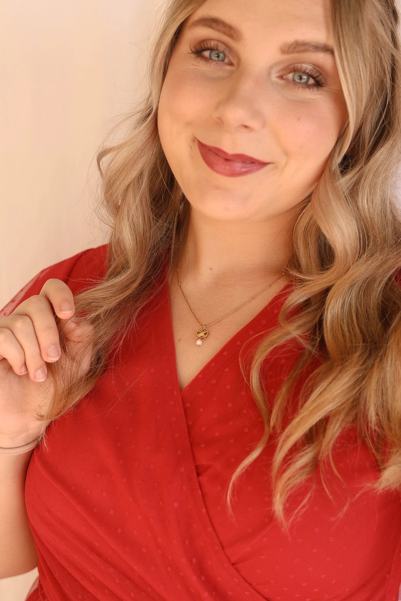 Jane Bow Necklace by Rose & Clay