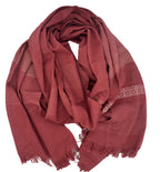Woven Cotton Scarf - Patterned Rose by Fair Anita