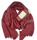Woven Cotton Scarf - Patterned Rose by Fair Anita